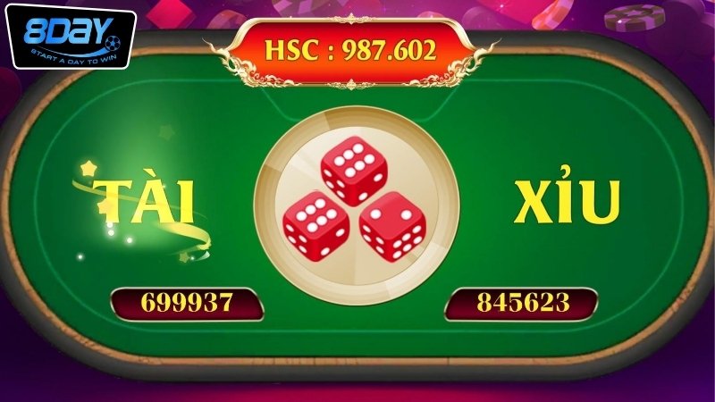 Hướng dẫn chơi tài xỉu online 8day với các loại cược phổ biến